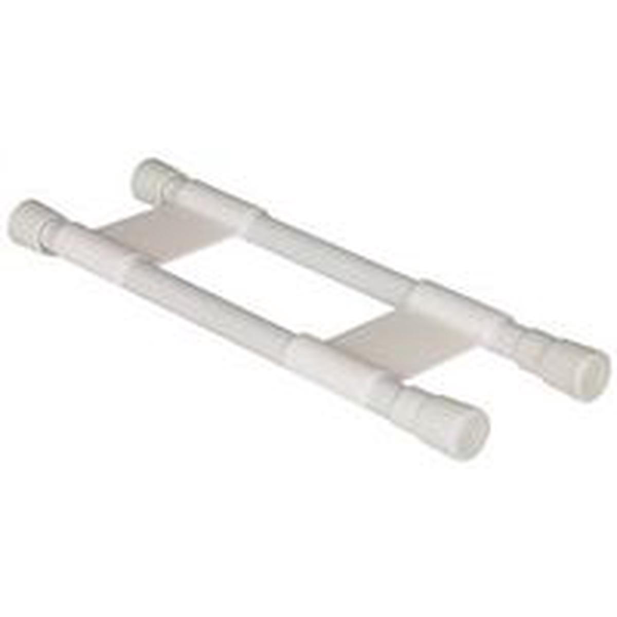 Camco USA Cupboard Bar, Plastic, White, 10 to 17 in L (44093)