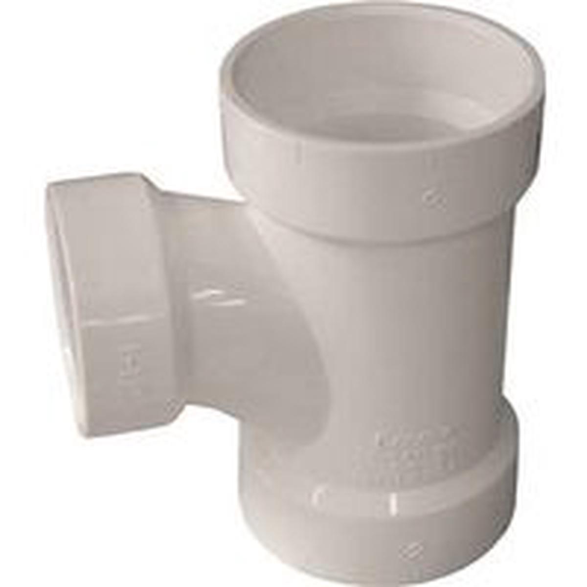 Canplas Sanitary Pipe Tee, 3 x 2 in, Hub, White (192130L)