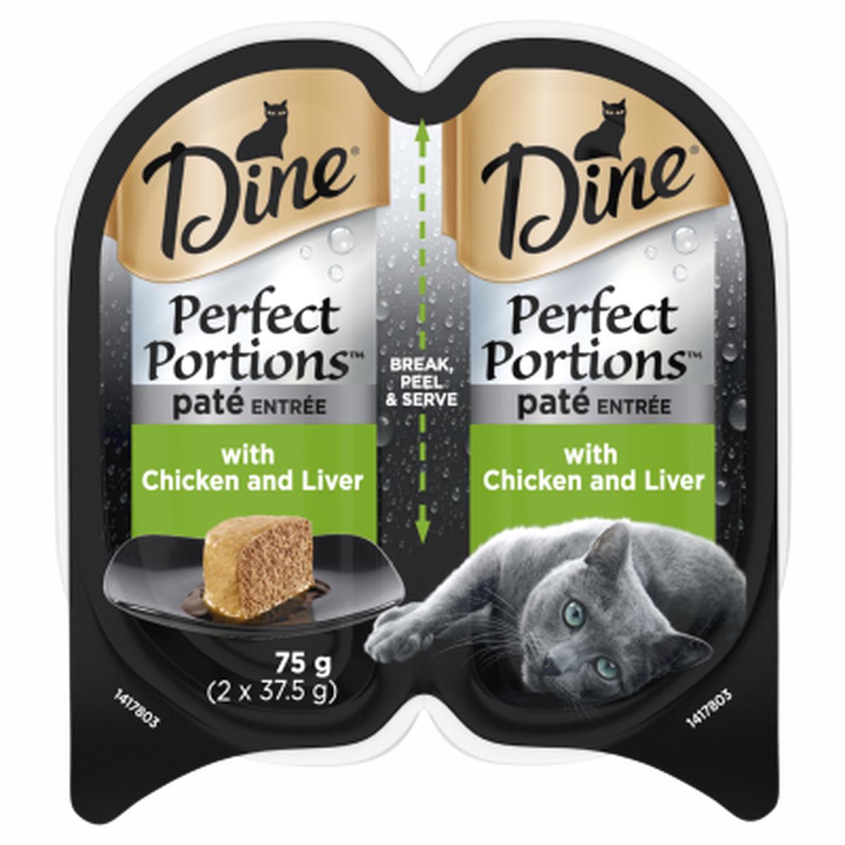 Dine Perfect Portions Cuts Pate Entree With Chicken And Liver Wet Cat Food 75g