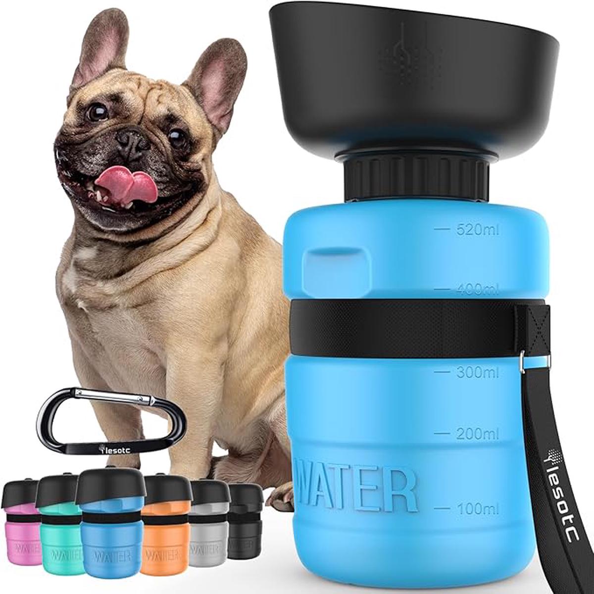 Dog Water Bottle with Bowl  Portable Leak-Proof Pet Travel Water Dispenser for Hiking & Outdoor Activities