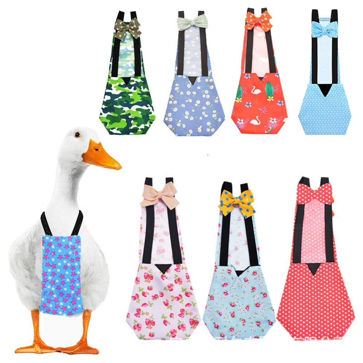 Duck Diapers Reusable Waterproof ,Chicken Diaper for Indoor Poultry, Breathable Duckling Diapers with Elastic Straps for Ducks, Chicks, Hens & Roosters