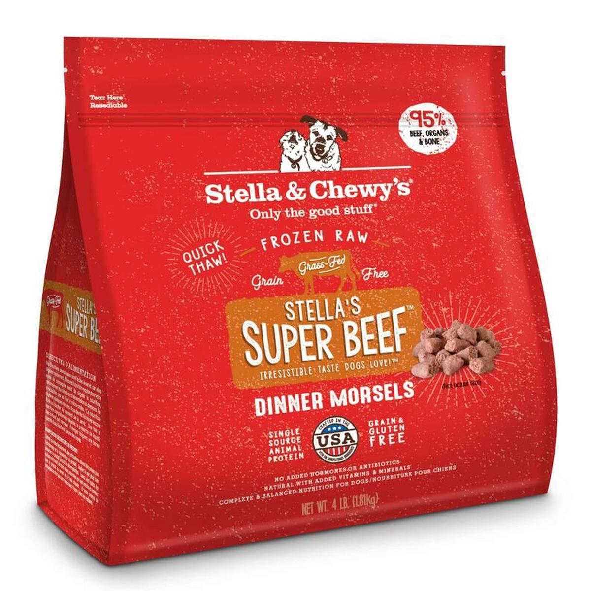 [Frozen] Stella & Chewy's USA Dog Food - Frozen Raw Meat Dices - Beef King Formula 4lb