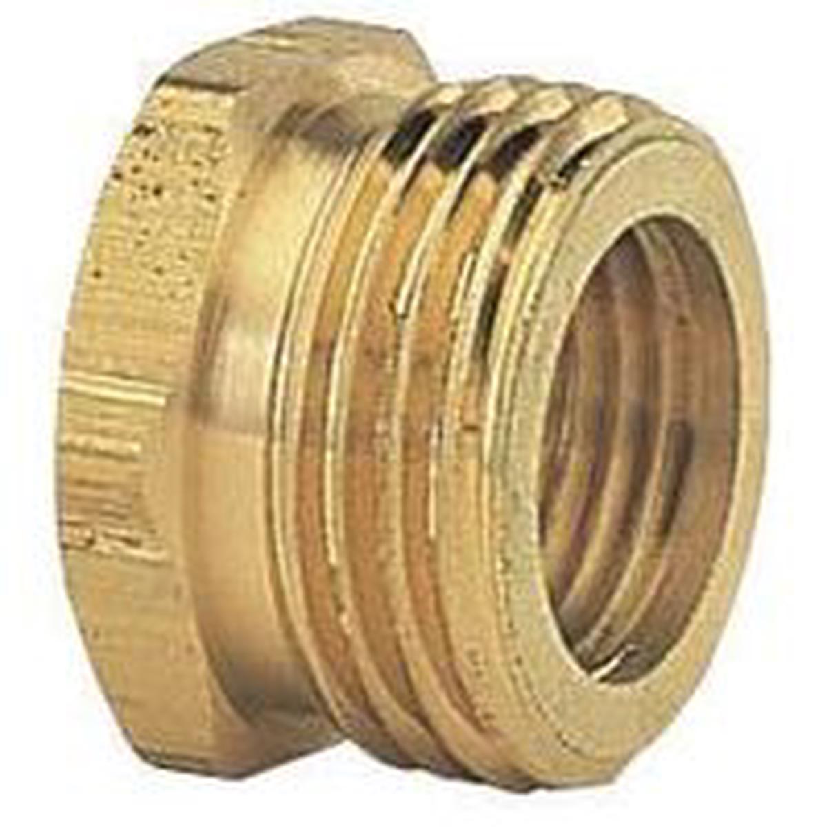 Gilmour Hose Adapter 3/4 x 1/2 in MNH x FNPT Brass For Garden Hose