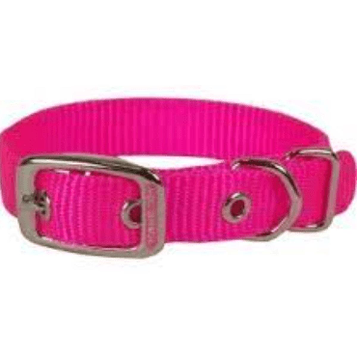 Hamilton Nylon Deluxe Dog Collar Pink 5.40 – 13.50 – 18″ Pink – 1″ Width