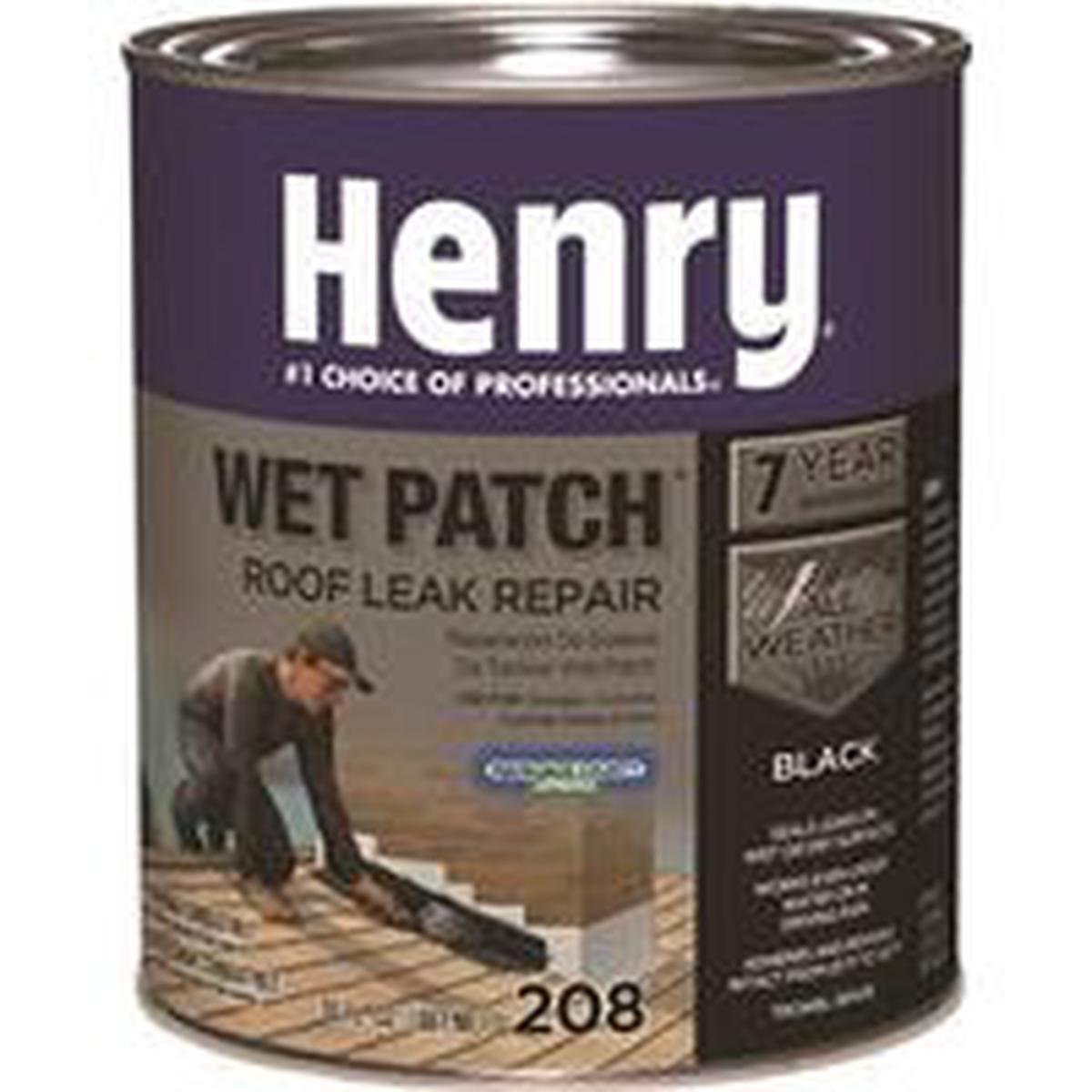 Henry Roof Cement, Black Liquid, 1 Qt Can (HE208030)
