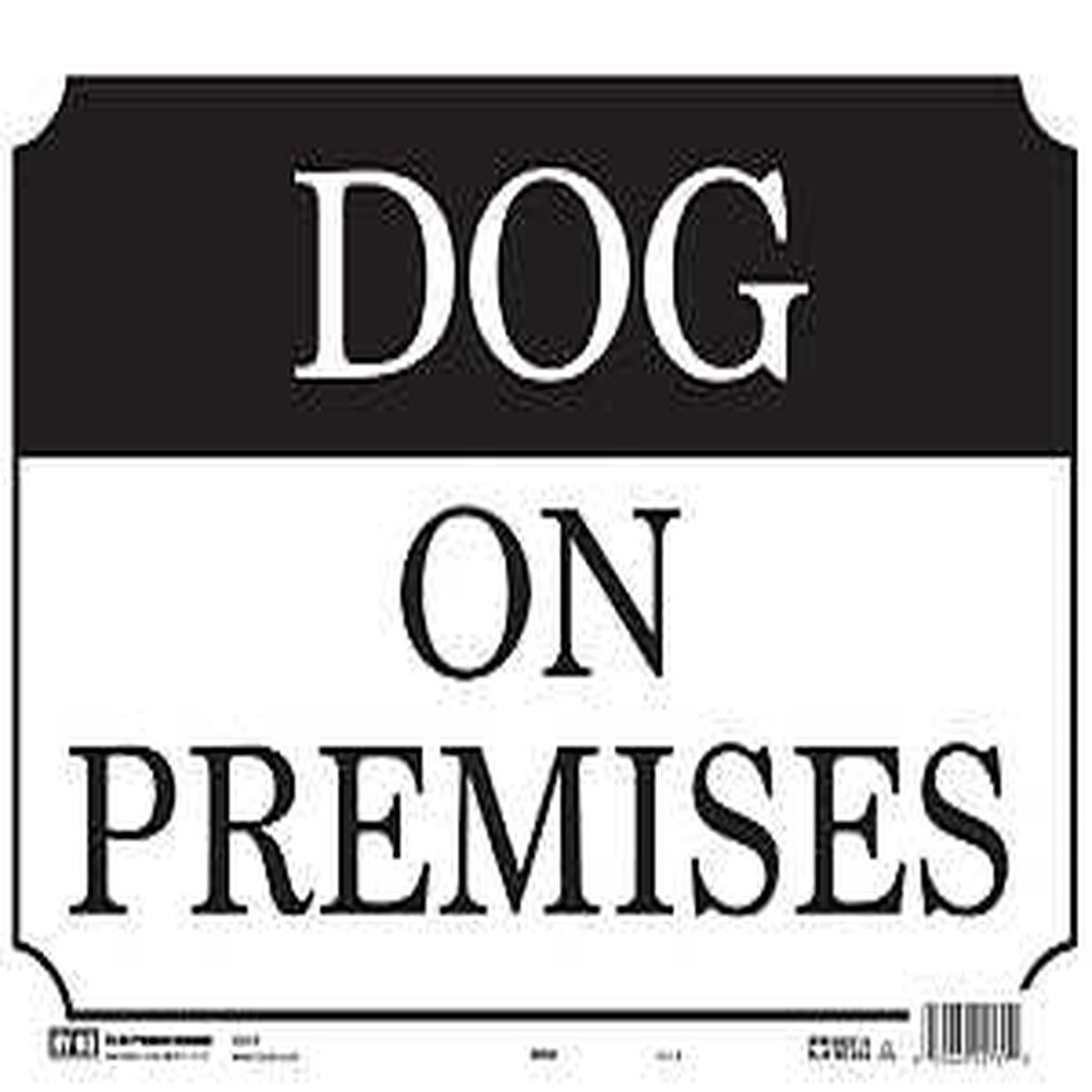 Hy-Ko Signs, Dog On Premises, Plastic, 10 x 14 in Dimensions (20331)