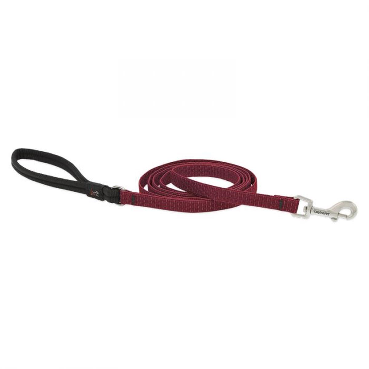 LupinePet Eco Recycled Dog Leash – 1/2″ x 6″ Berry