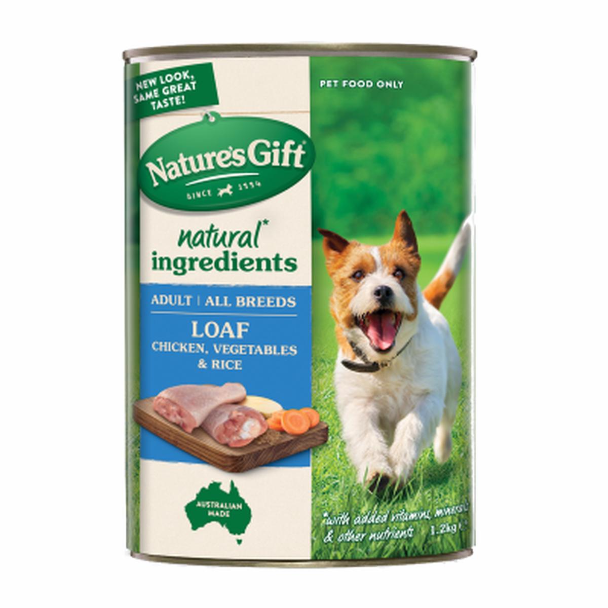 Nature’s Gift Chicken Vegetables & Rice Loaf Dog Food 1.2kg