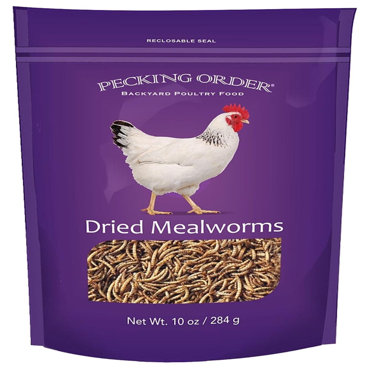 Pecking Order 009330 Chicken Mealworm Treat 10 oz Bag (9330)