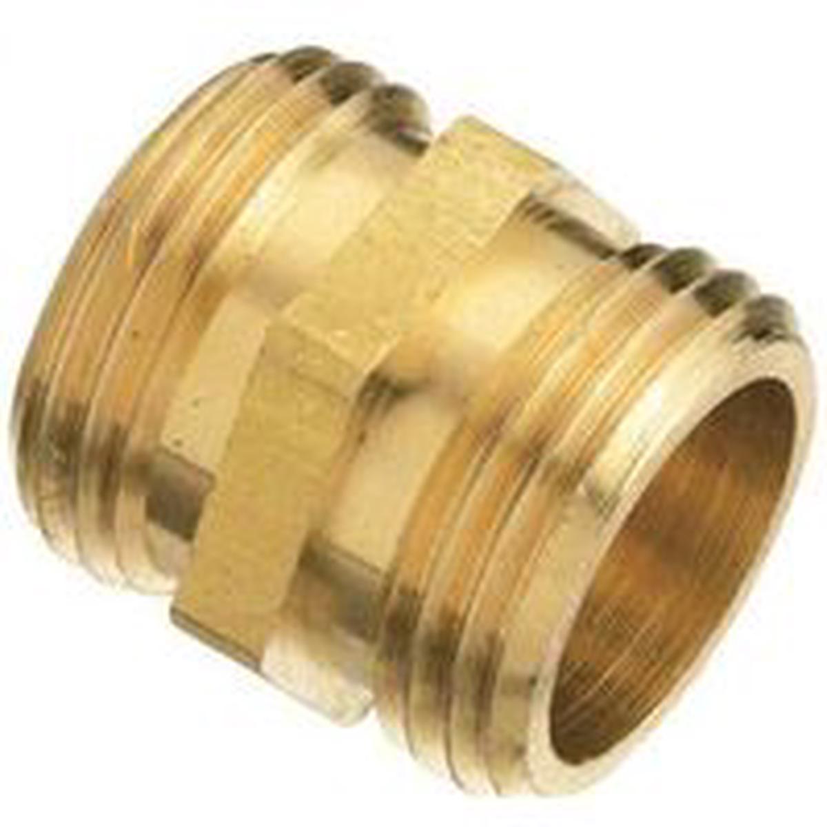 Plumb Pak Hose Adapter, 3/4 x 3/4 in, MHT x MHT, Brass, For Garden Hose (PP850-60)
