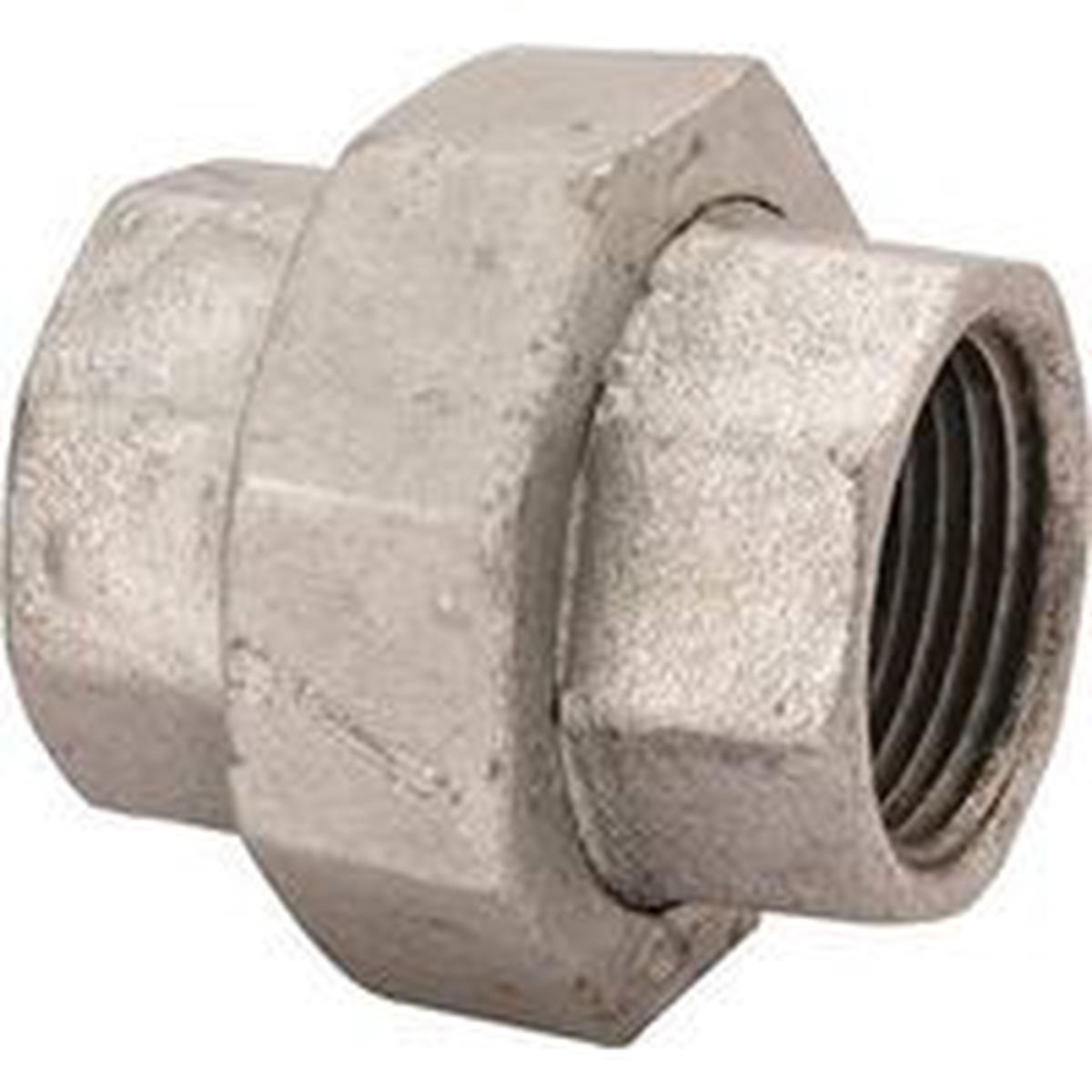 ProSource Pipe Union, 1/2 in, Threaded, Malleable Iron, 300 psi Pressure (34B-1/2G)