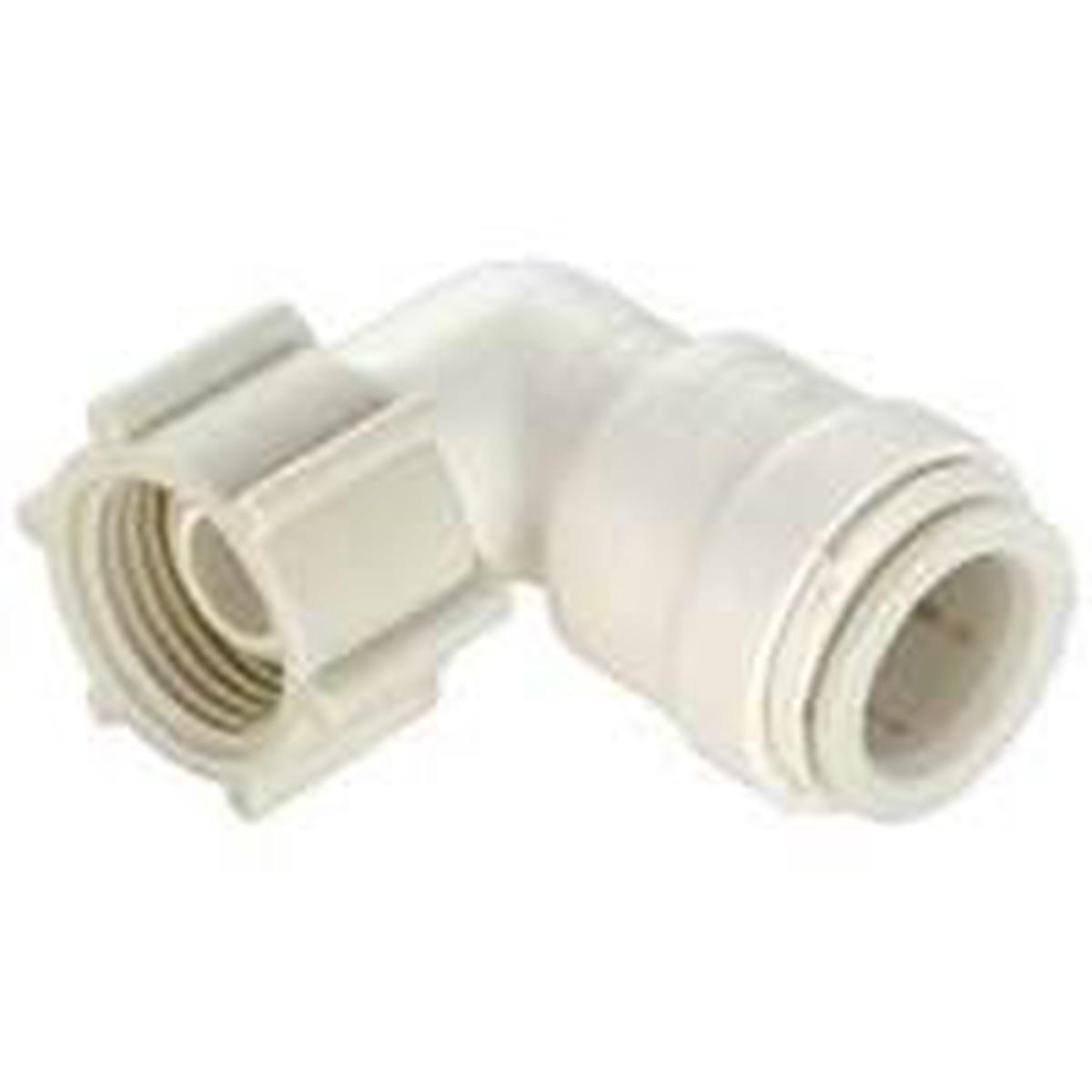 Watts Swivel Pipe Elbow, 1/2 x 3/4 in, 90 Deg Angle, 100 Psi, Off-White (3520-1013/P-639)