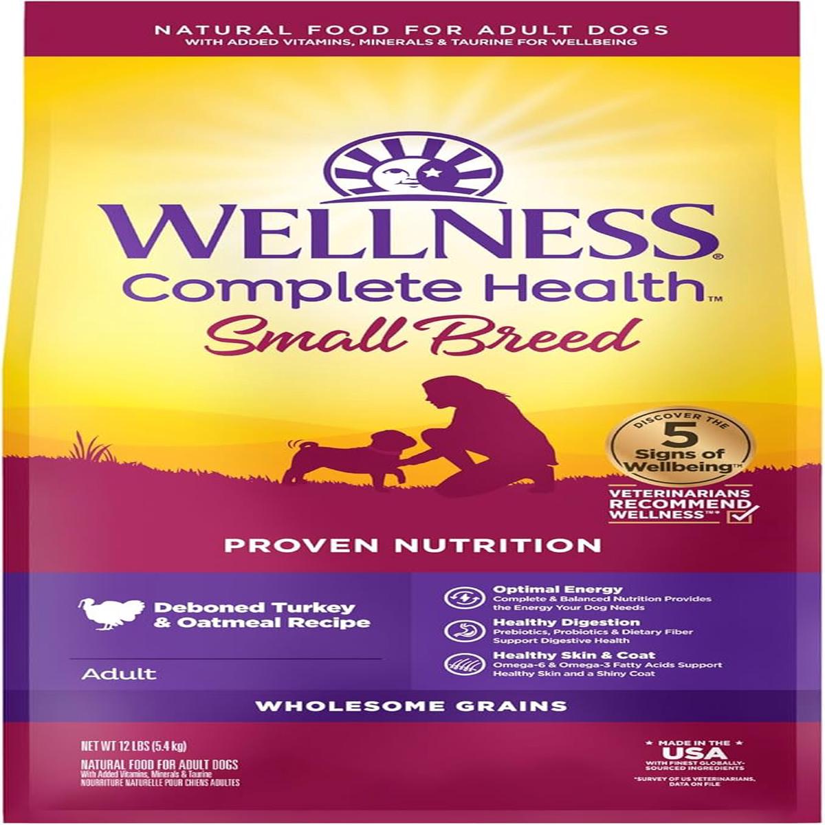 Wellness Complete Dry Dog Food – Small Breed Turkey Oatmeal 4lb
