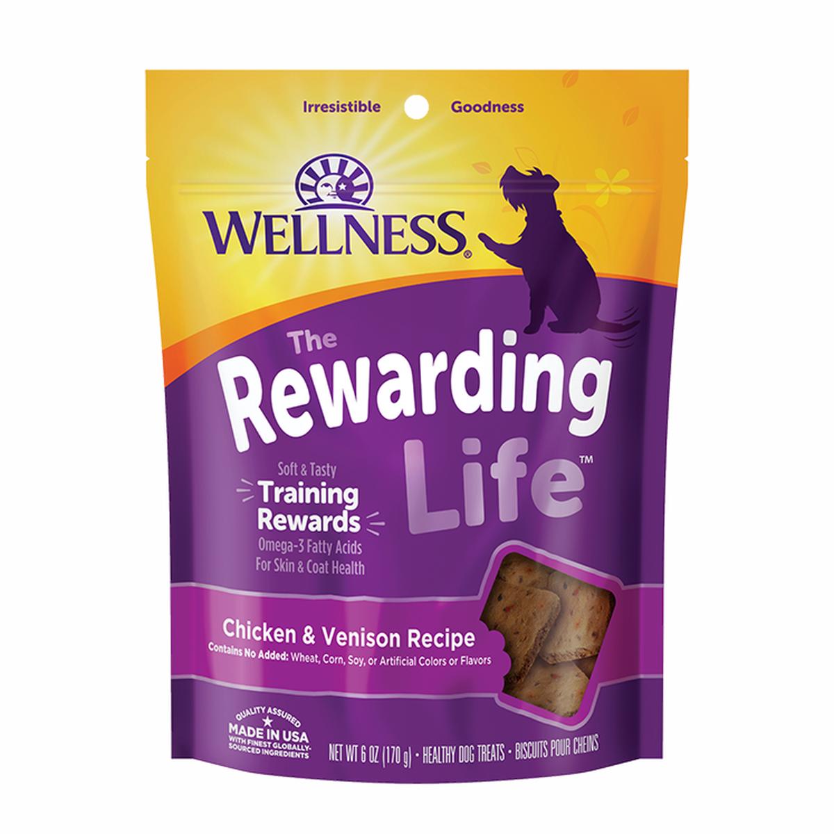 Wellness WellBites Natural Dog Snacks – Chicken and Venison Formula 6oz