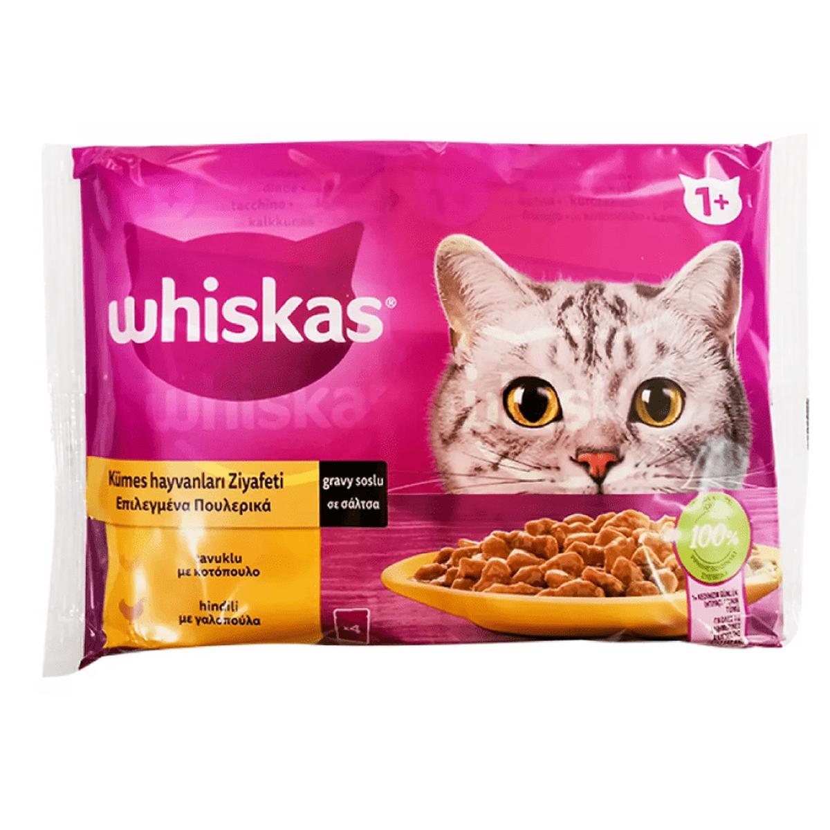 Whiskas Poultry Selection Chicken & Turkey in 4x85gr – 13x 4x85gr Multipack