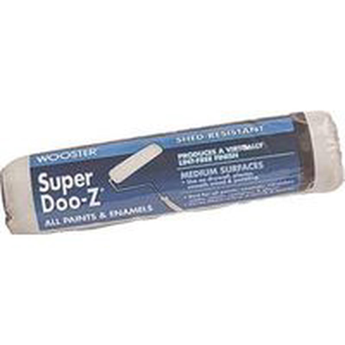 Wooster Roller Cover, White, 1/2 in Thick Nap, 9 in L (R204-9)