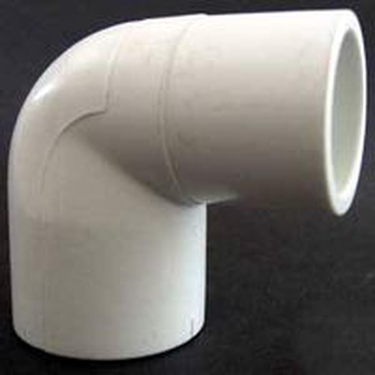 Xirtec 140 435548 1-1/2 in 90 Deg Street Pipe Elbow, Spigot x Socket, PVC, White, SCH 40 Schedule