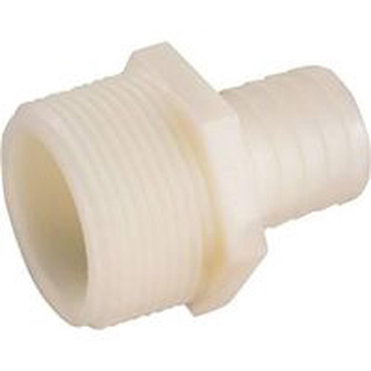 Anderson Metals 3/4″ x 1″ Nylon MPT Hose Adapter, 150 psi Pressure (53701-1612)