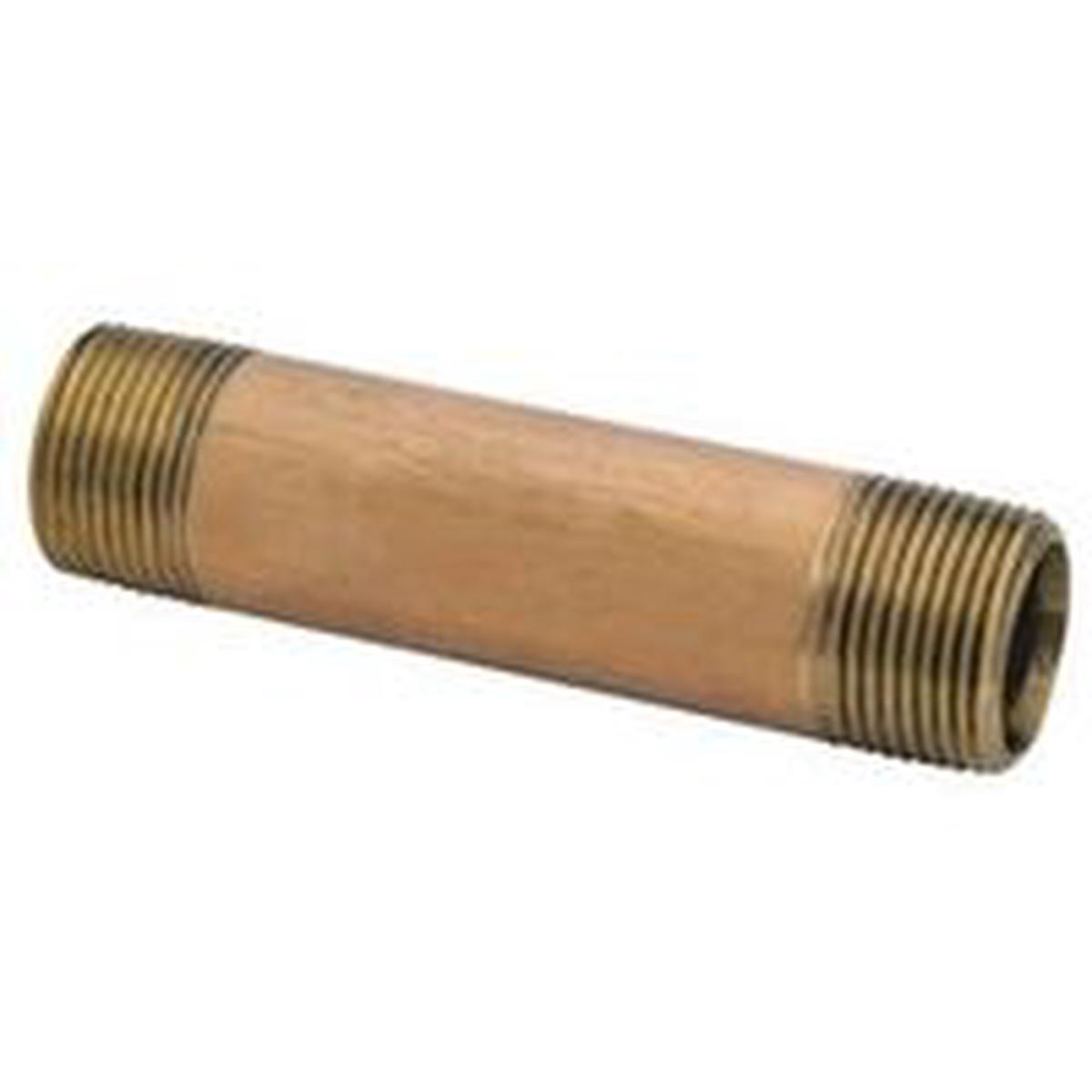 Anderson Metals Pipe Nipple, 3/4 in NPT, Brass, 810 psi Pressure, 3 in L