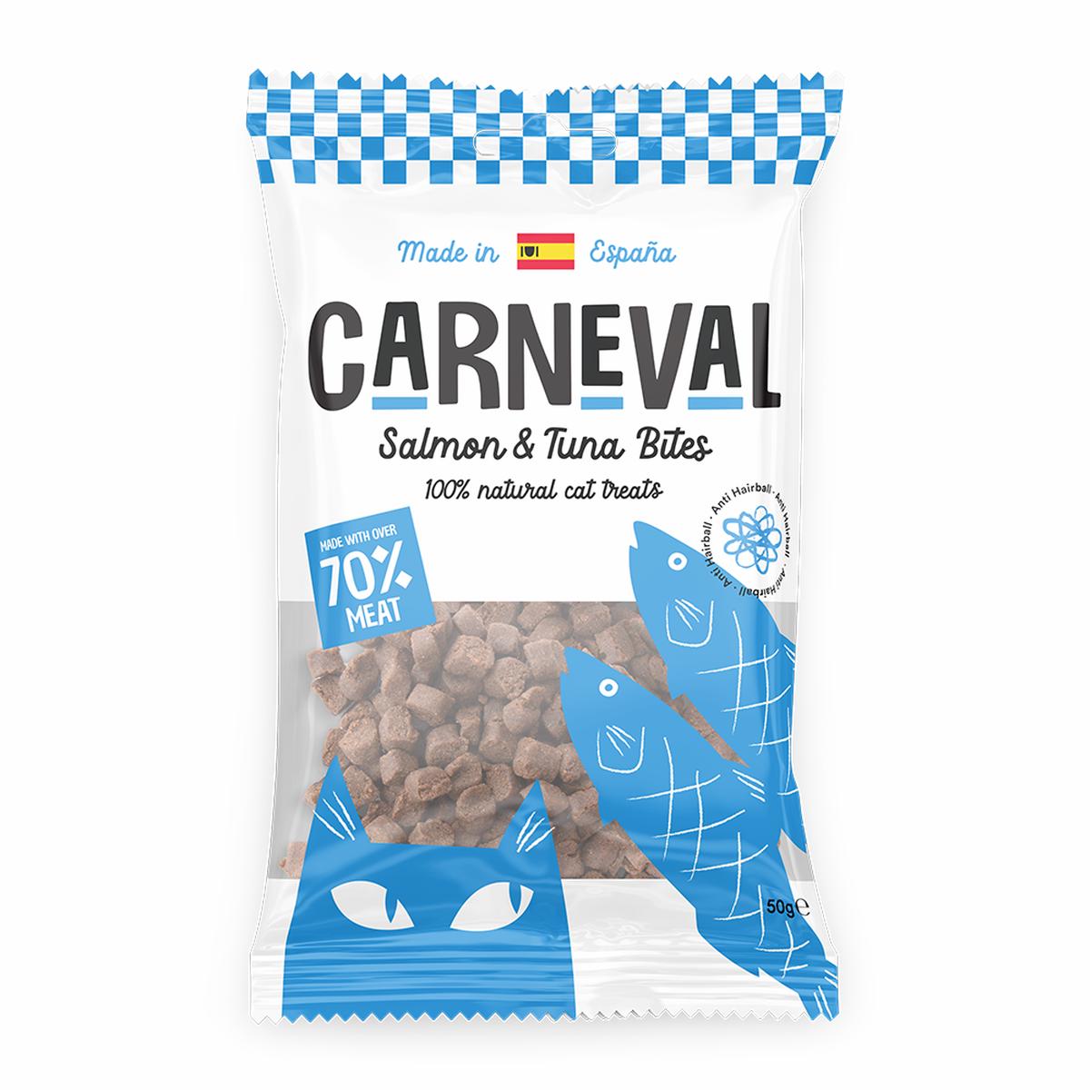Carneval Cat Salmon & Tuna Anti Hairball Treats 50g