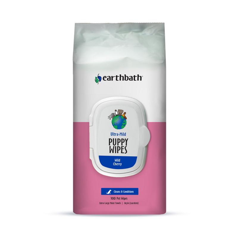 Earthbath Ultra-mild Wild Cherry Grooming Wipes for Pets – 100 ct