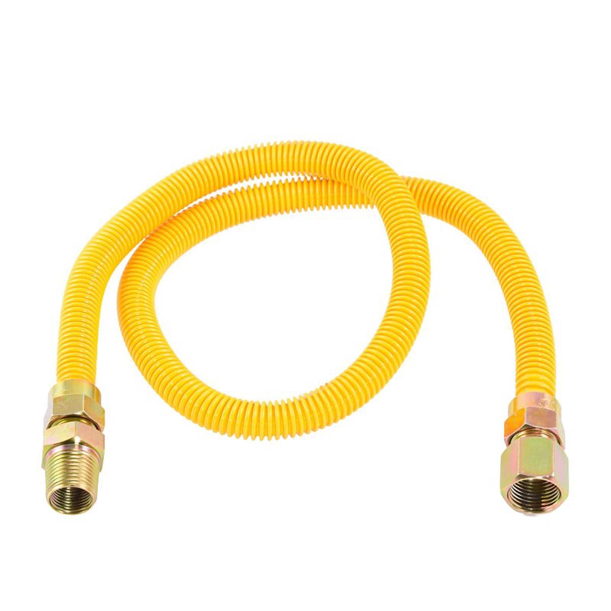 Eastman Gas Connector, 1/2 in FIP x MIP, Stainless Steel, 36 in L, 5/8 in OD (30YE515036B)