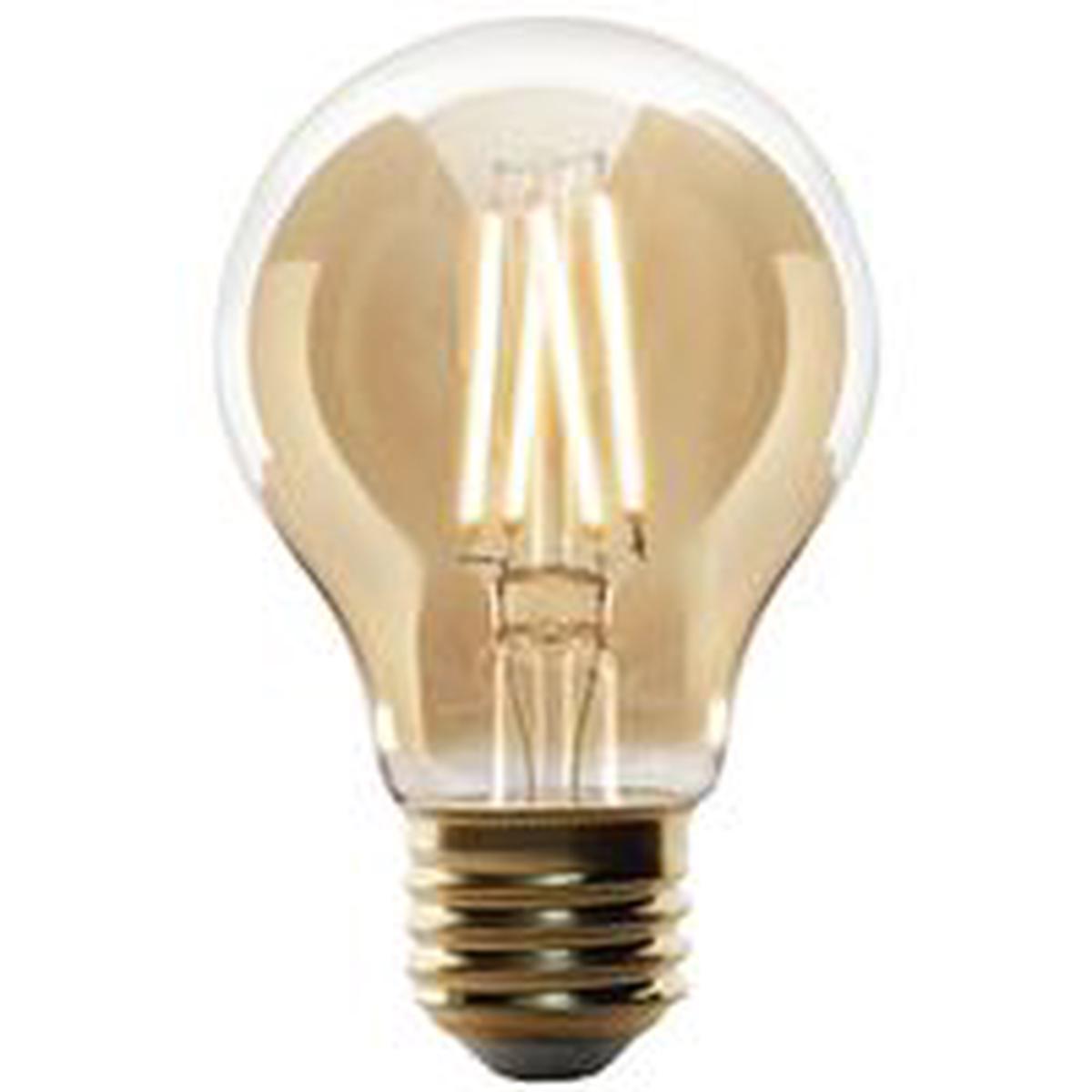 Feit Electric Decorative LED Bulb, 25 W Equivalent, E26 Lamp Base, Dimmable, Amber (AT19/VG/LED)