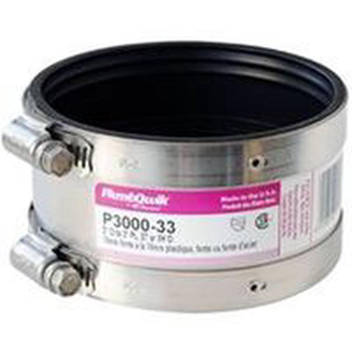 Fernco Flexible Coupling, 3 in, PVC, SCH 40, 4.3 psi Pressure (P3000-33)