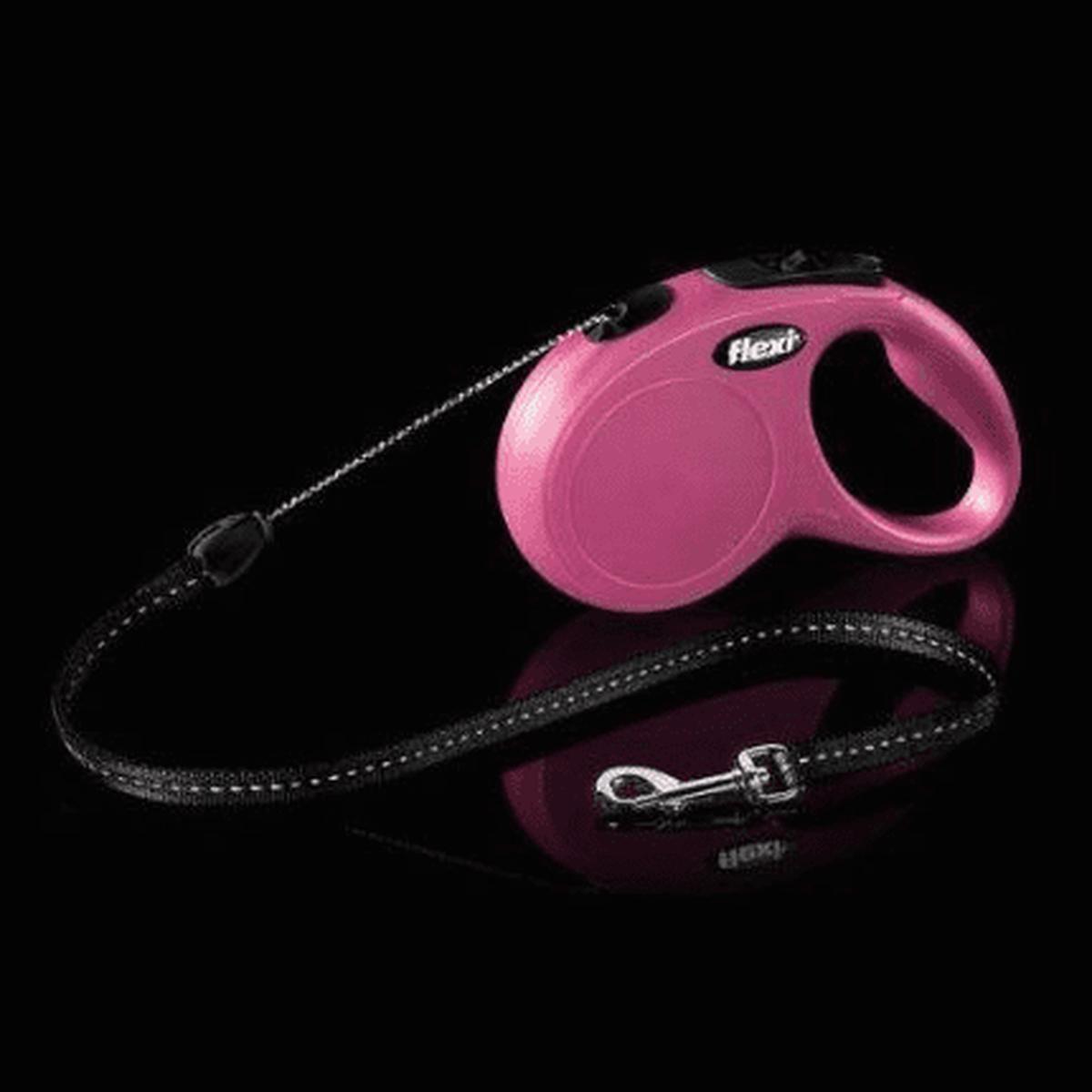 Flexi Retractable Leash – Neon Pink – M 5m – Max 20kg