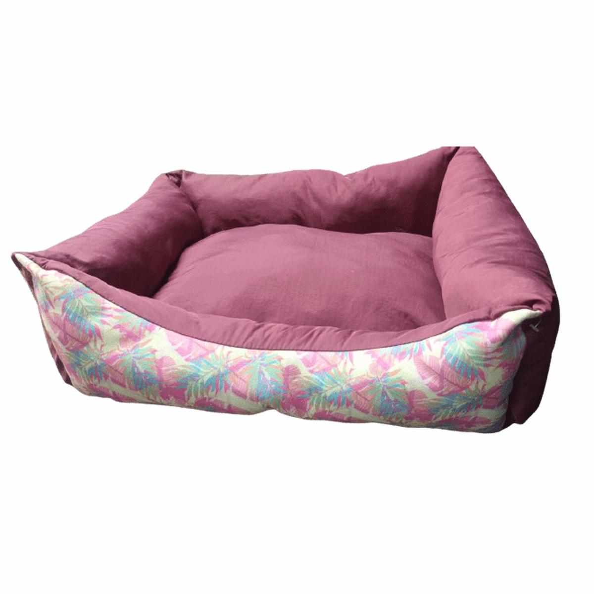 Floral Dog Bed Plum (Available in 3 sizes) – 2-M
