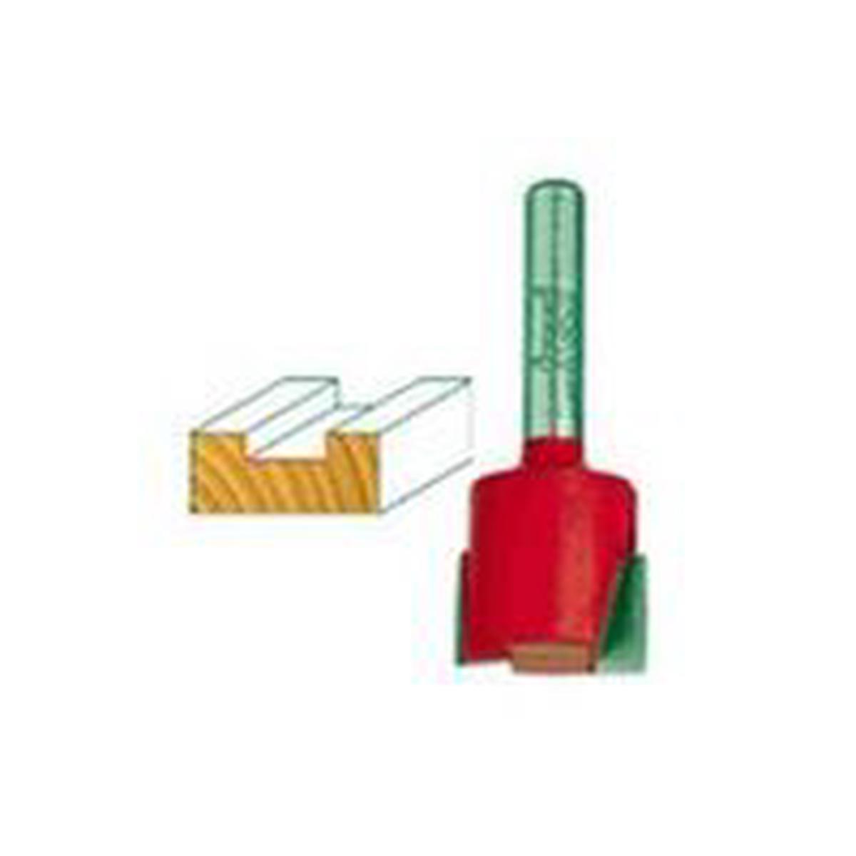 Freud Router Bit, 1-1/4 in Dia Cutter, 2-1/8 in OAL, 1/4 in Dia Shank, 2-Cutter, Carbide (16-106)