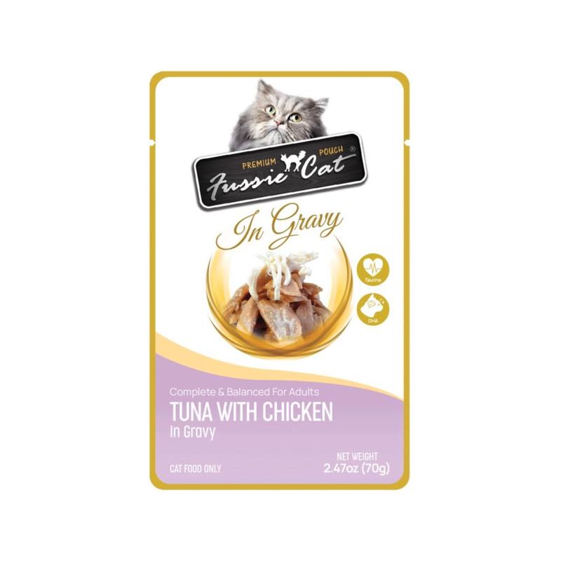 Fussie Tuna with Chicken in Gravy Pouch Cat Food – 2.47 oz