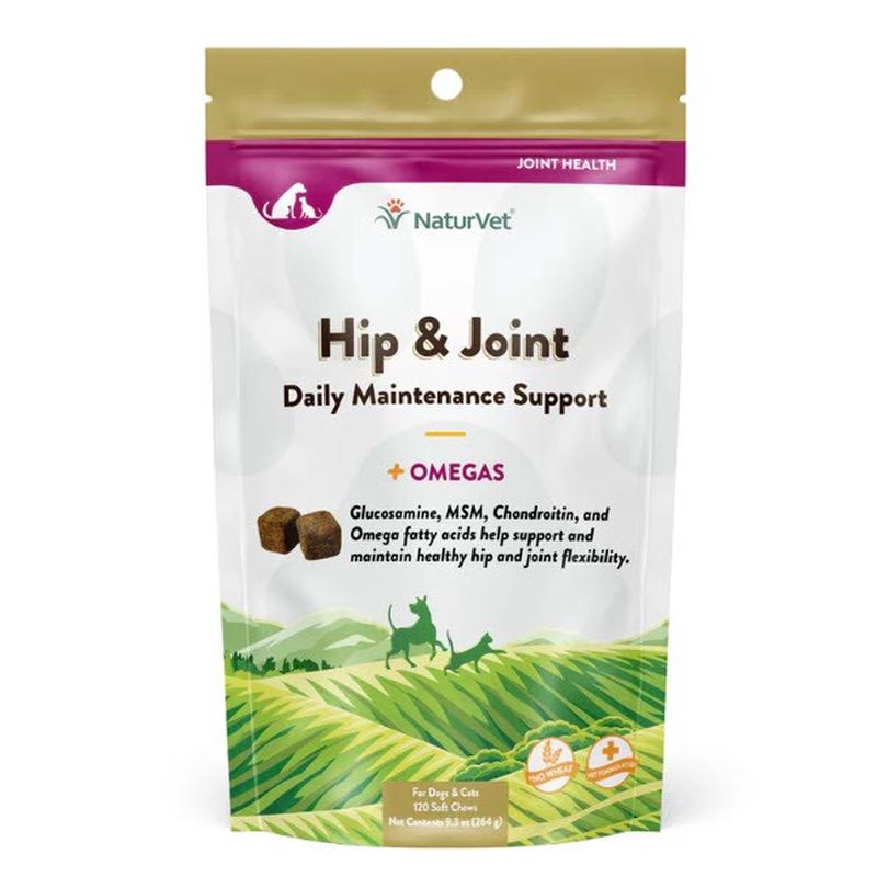 NaturVet Hip & Joint Plus Soft Chews – 120 ct