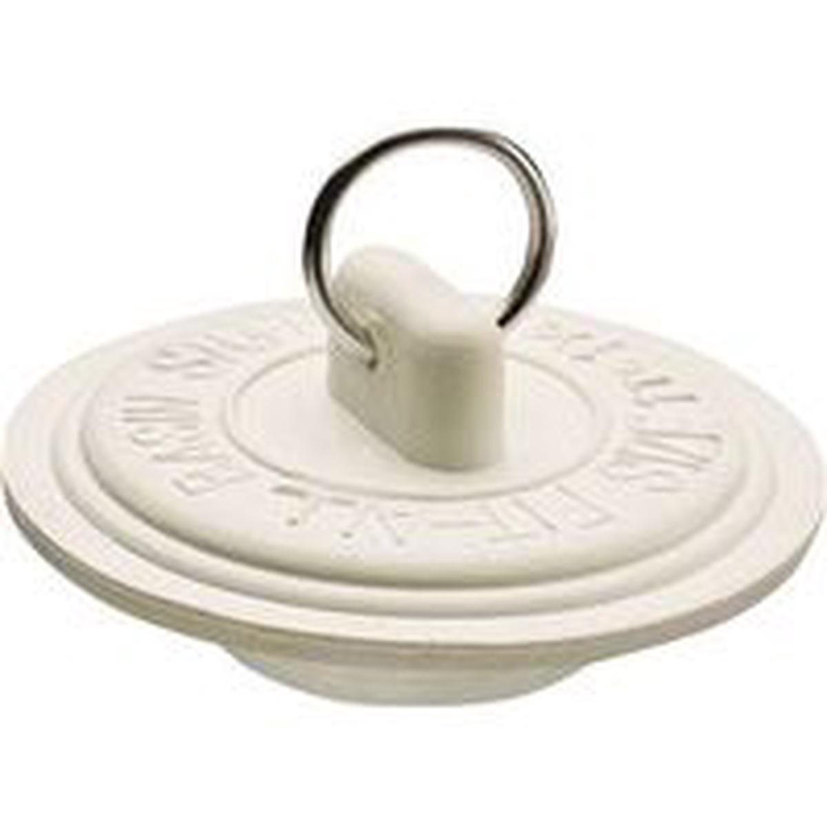 Plumb Pak Duo Fit Series Drain Stopper, 1 to 1-3/8 in Dia, Rubber, White, For Sink (PP820-3)