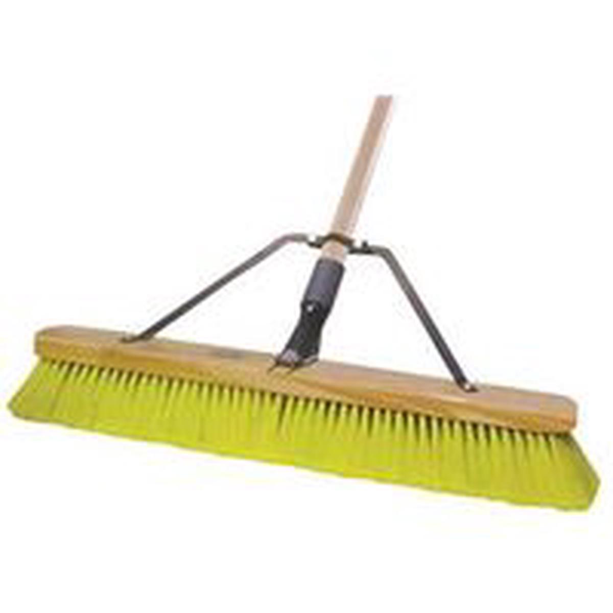 Quickie 00857SUS Push Broom, 24″ Sweep Face, Polypropylene Bristle, Wood Handle (857SUS)