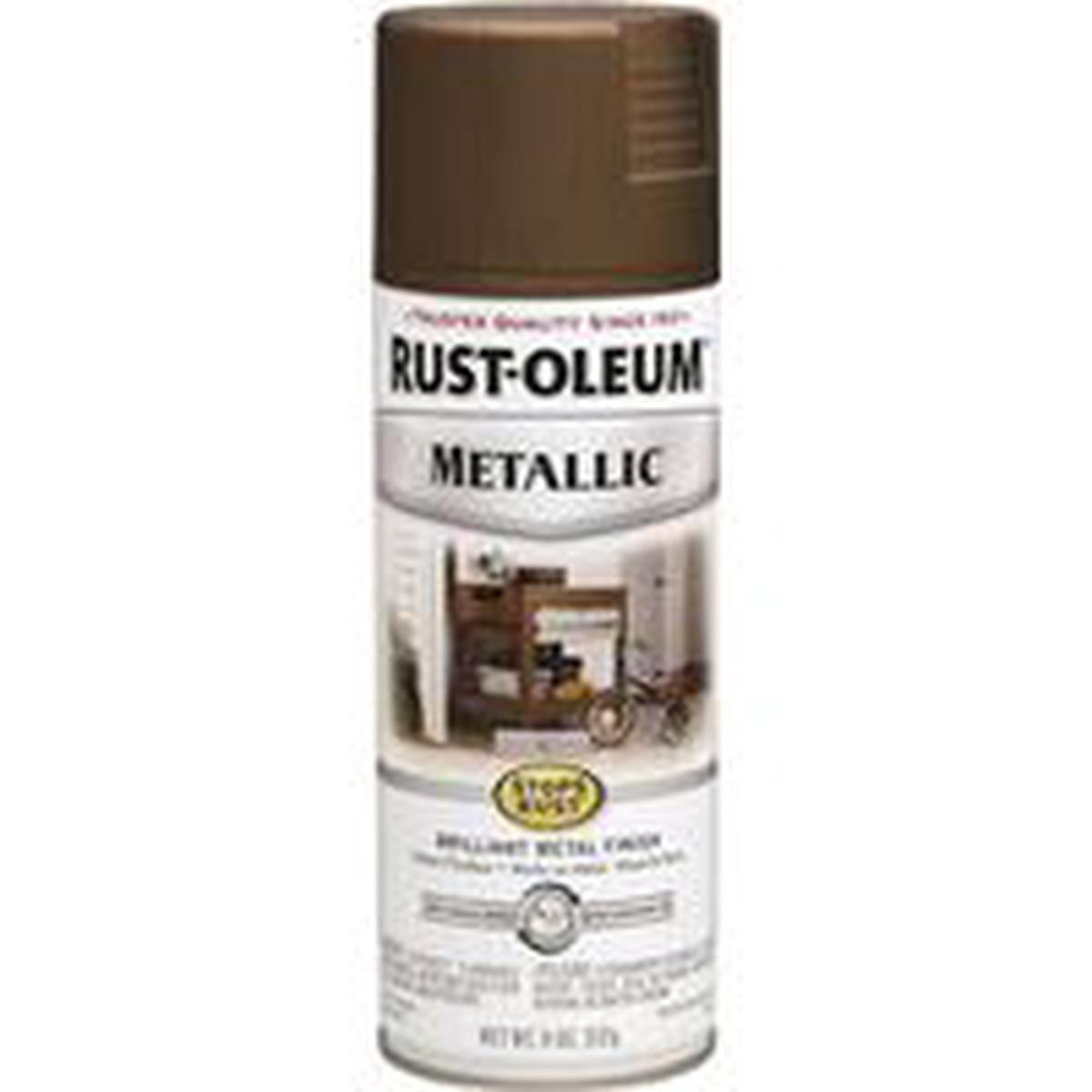 Rust-Oleum Rust Preventative Spray Paint, Metallic Antique Brass, 11 oz Can (7274830)