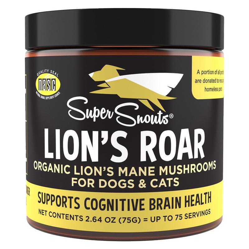 Super Snouts Lion’s Roar Mushrooms Health Supplement Powder for Dogs & Cats – 2.64 oz