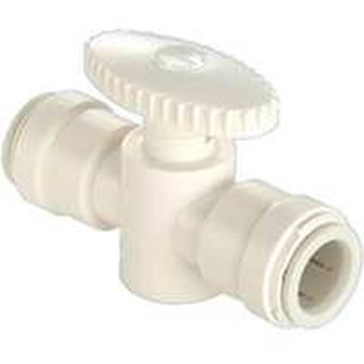 Watts Stop Valve, 3/8 in Connection, Push Fitting, 250 psi Pressure, Plastic Body (3539-08/P-450)
