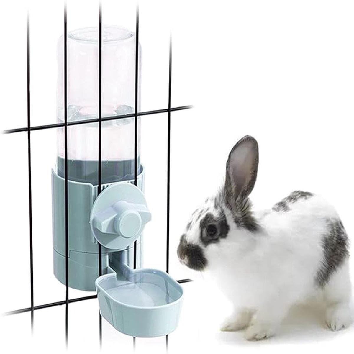 17oz No Leak Rabbit Waterer Feeder , No Drip Water Bowl for Guinea Pig, Hamster, Chinchilla, Ferret, Small Animals