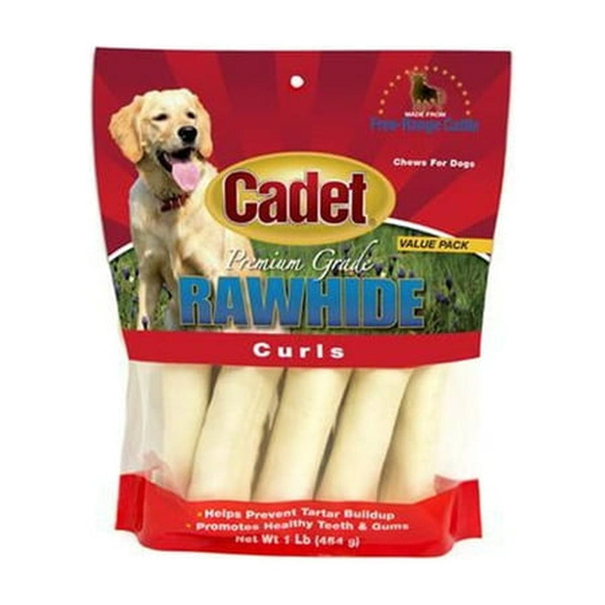 4 inch Premium Grade Beef Hide Dog Chew Curls