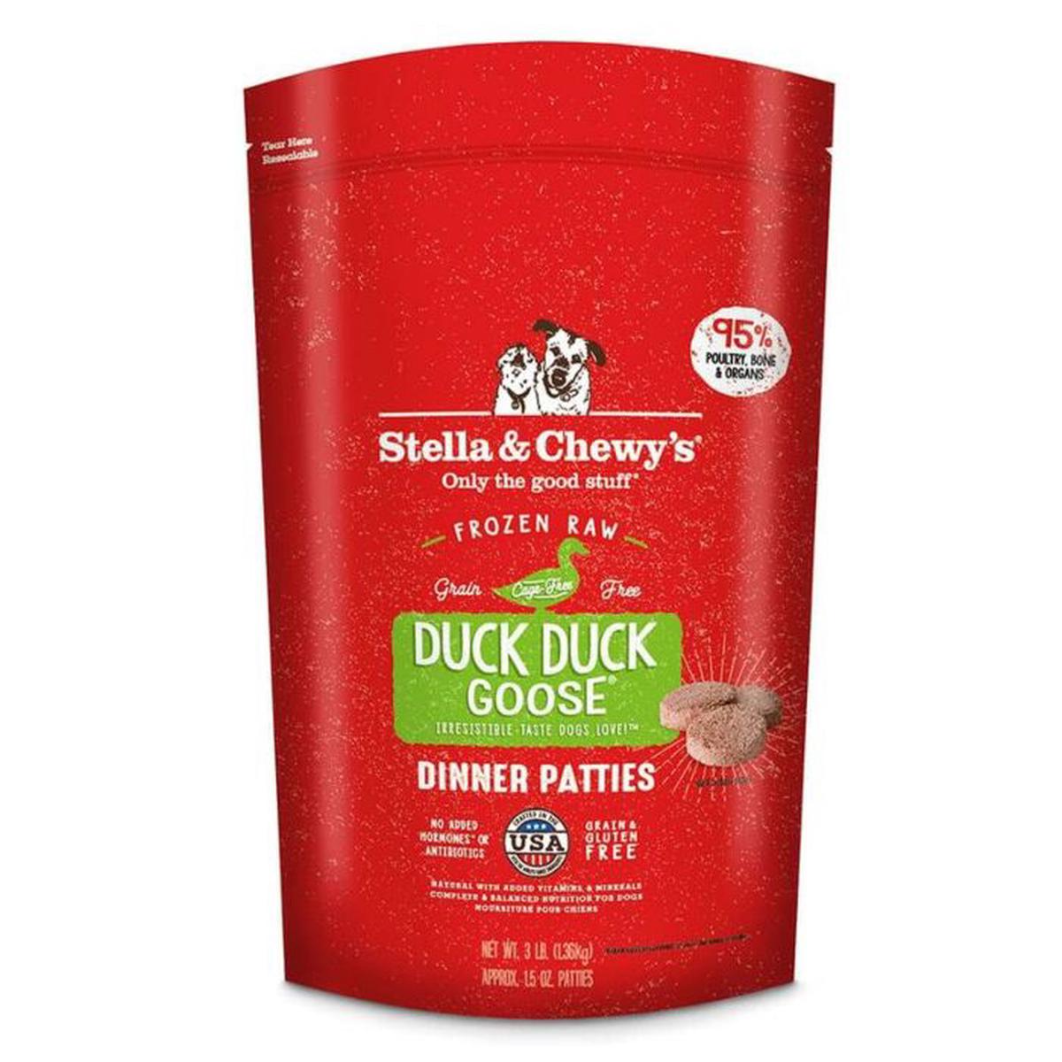 [Frozen] Stella & Chewy's USA Dog Food - Frozen Raw Meat Patties - Small Chunks - Duck & Goose Friends Recipe