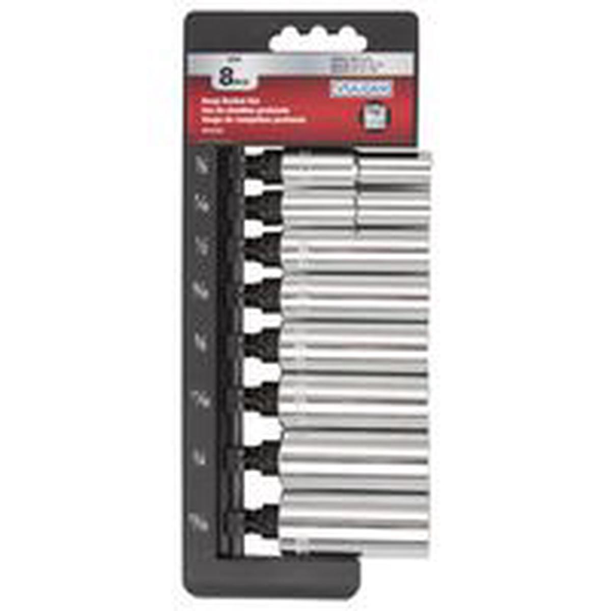 Vulcan Socket Set, Chrome Vanadium Steel, Chrome 8PC 3/8 Drive (TS1008)