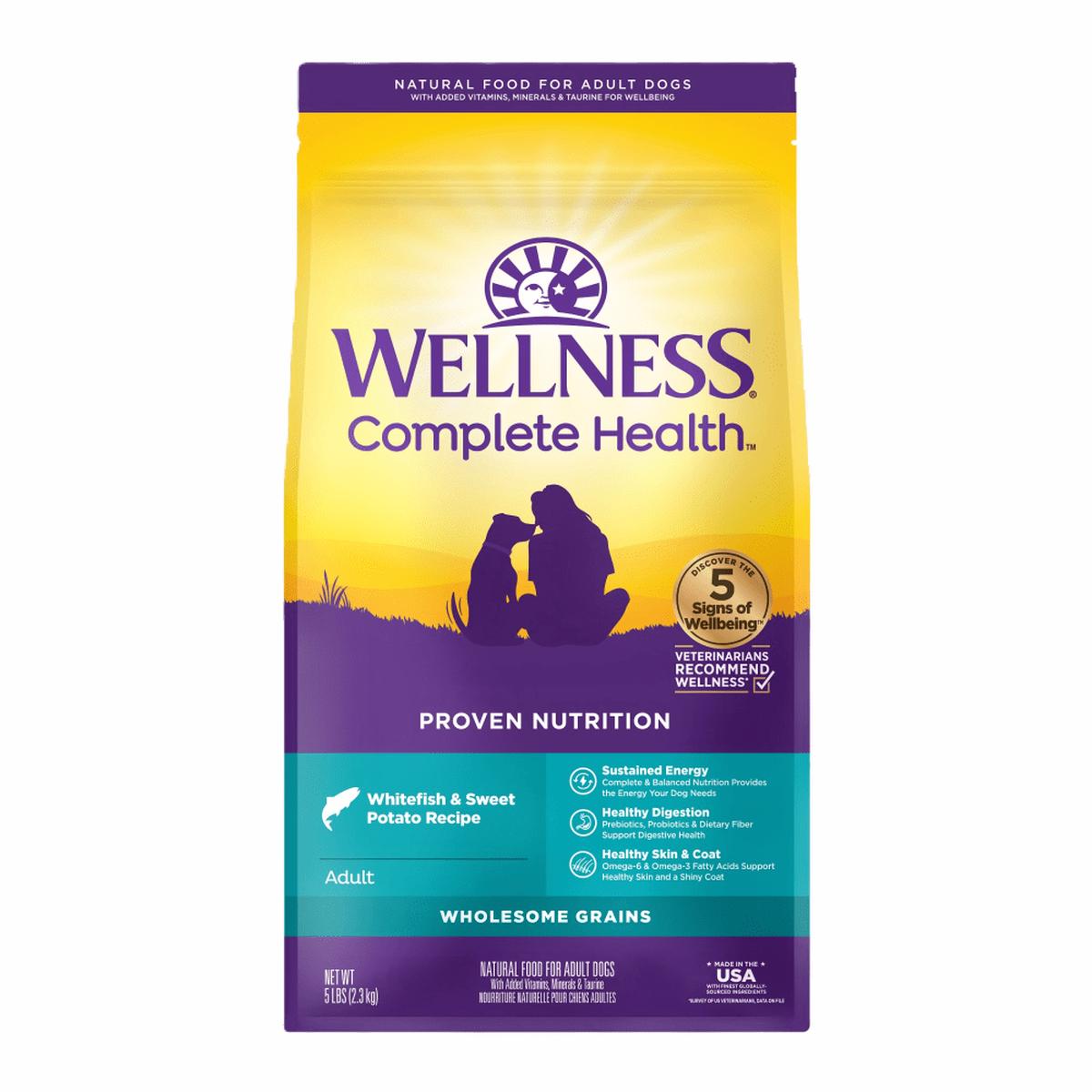 Wellness Complete Adult Dog Dry Food - Fish and Sweet Potato