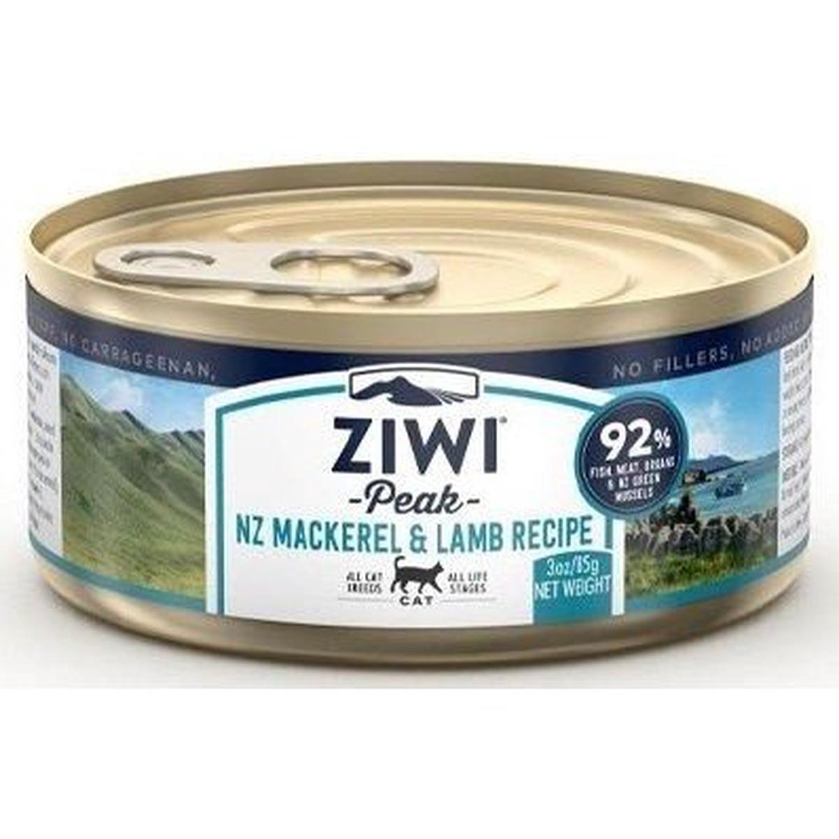 Ziwipeak Cat Wet Food - Grain Free - Mackerel and Lamb - 3oz