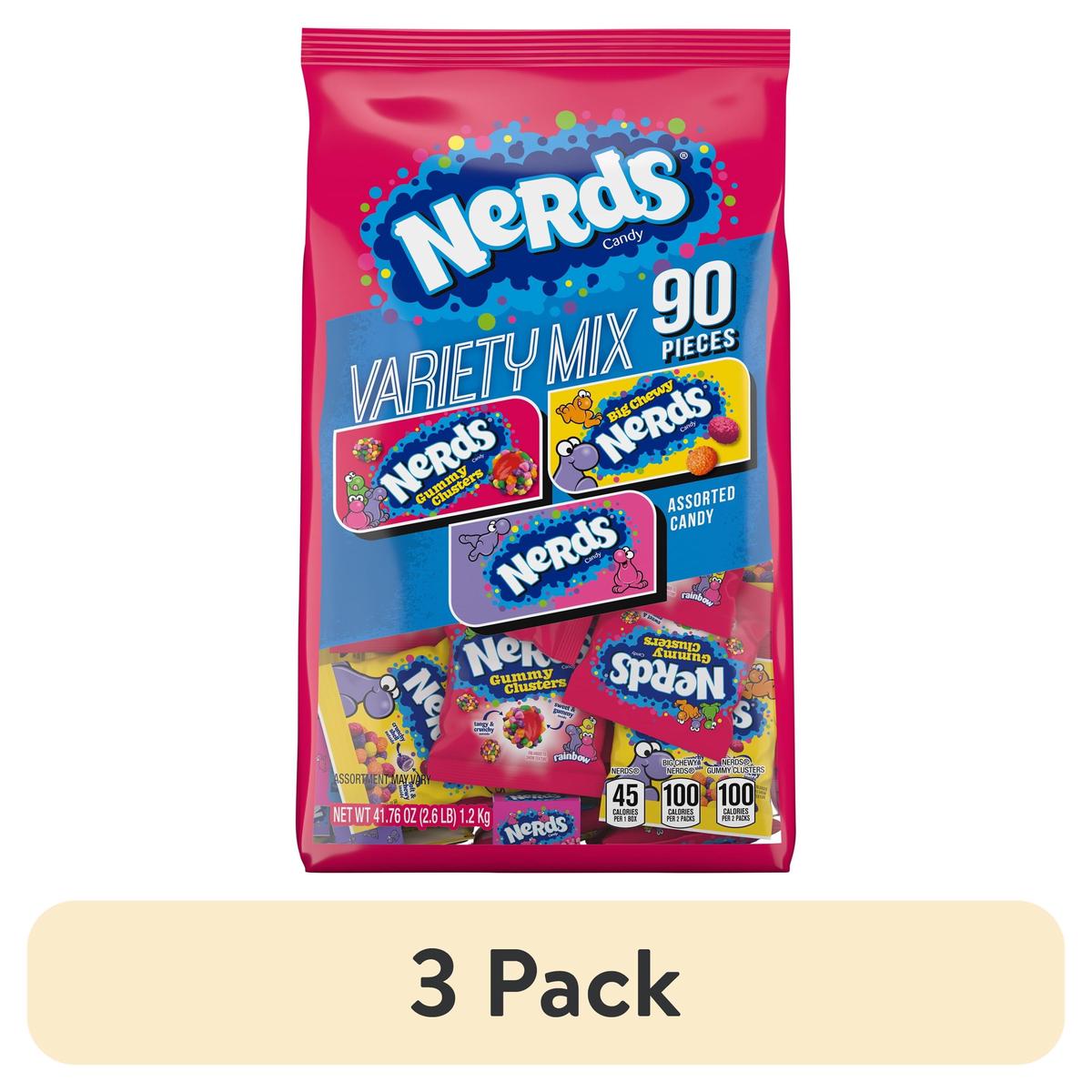 (3 pack) Nerds Variety Pack 90 Count 41.76 Ounce Mixed Bag - Single