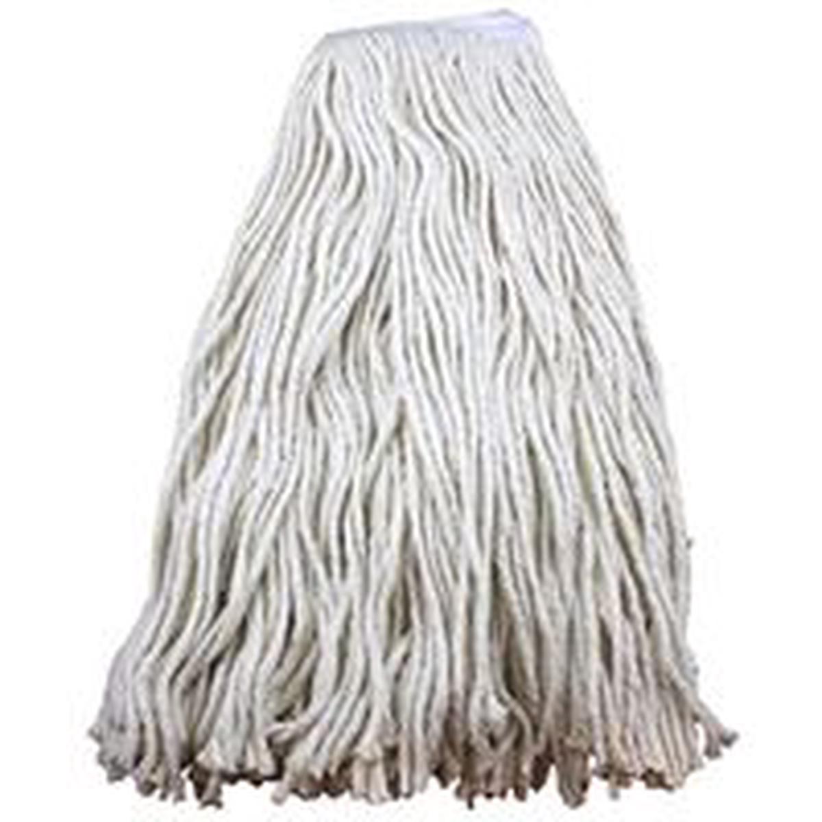 Zephyr ShineUp Wet Mop Head, 24 oz Capacity, 1-1/4 in Headband, Cotton (10024L)