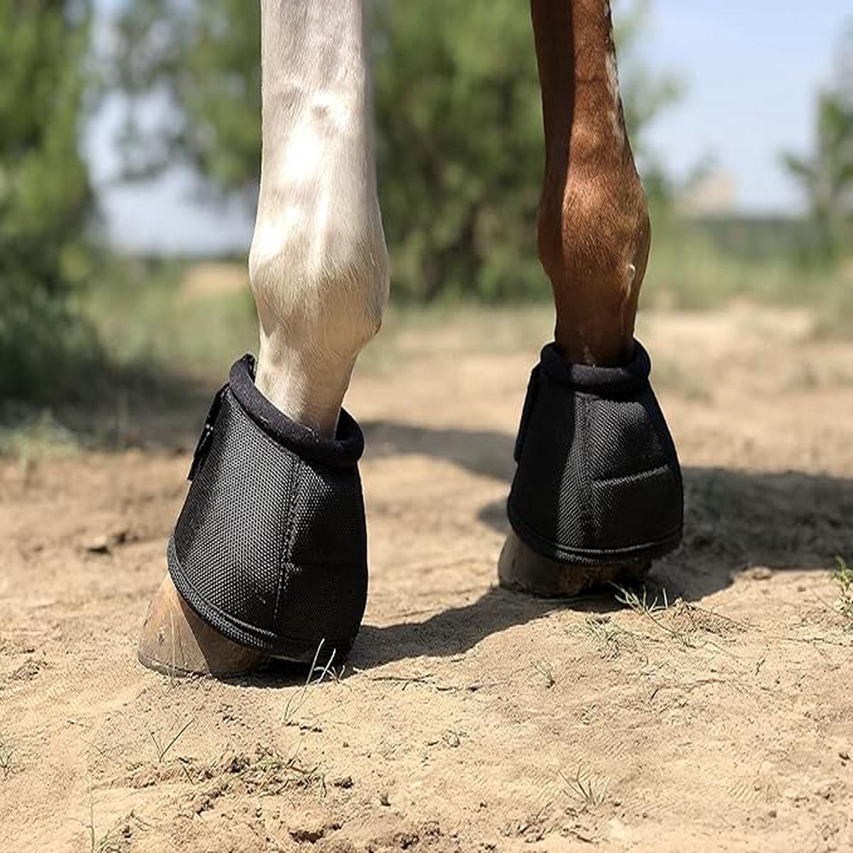 2520D Horse Bell Boots No-Turn, Equine Ballistic Hoof Overreach Bell Boot (Pair)