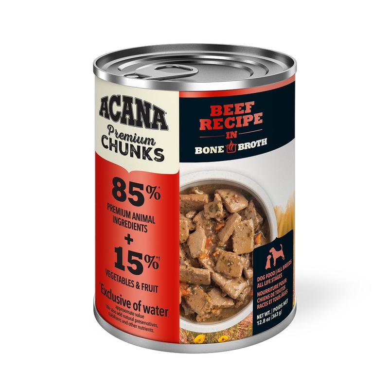 Acana Premium Chunks, Beef Recipe Wet Dog Food - 12.8 oz