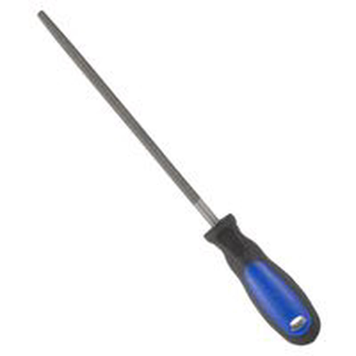 Vulcan File, Round Profile, Mill, Round Pattern, Single Cut, 3/8 in W Blade, Cushion-Grip Ha (JL-F006)