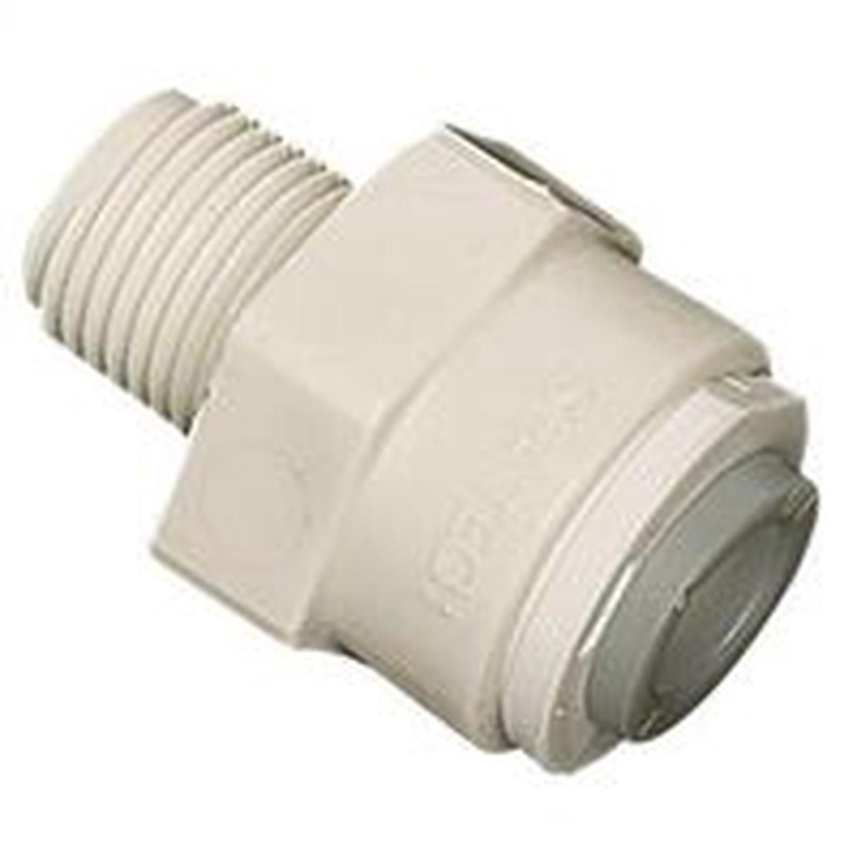 Watts Pipe Adapter, 3/8 x 1/2 in, Compression x MPT, Plastic, 150 psi Pressure (PL-3027)